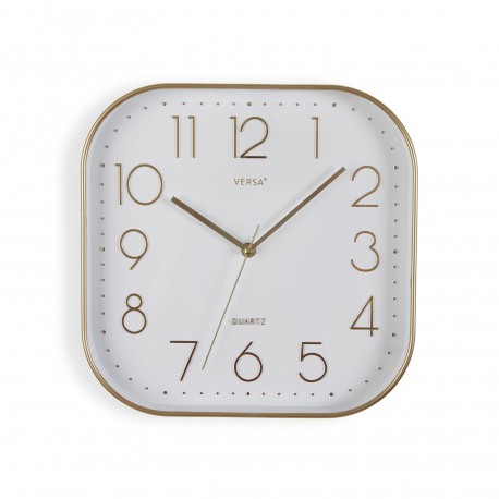 HORLOGE CUISINE SQUARE DORÉ