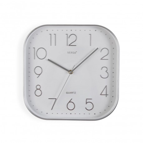 HORLOGE CUISINE SQUARE ARGENTÉ