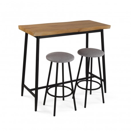 SET TABLE ET 2 CHAISES HAUTES LIZZY