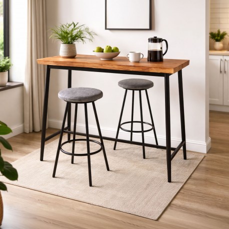 SET TABLE ET 2 CHAISES HAUTES LIZZY