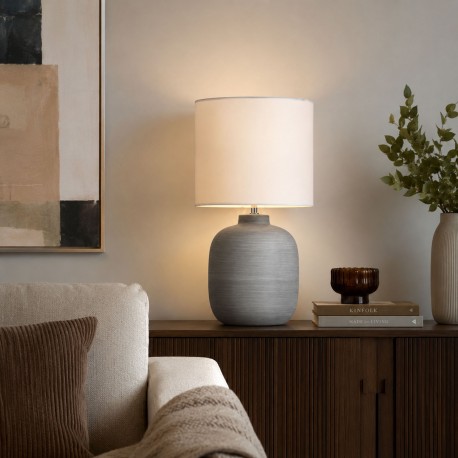 LAMPE TABLE OPERA GRIS