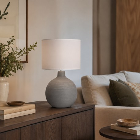 LAMPE TABLE CÉRAMIQUE DEWAS GRIS