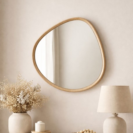 MIROIR MURAL MARRON CLAIR