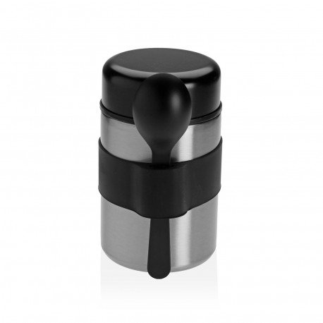 TASSE THERMO AVEC CUILLÈRE NOIRE