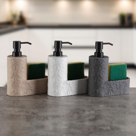 DISTRIBUTEUR AVEC ÉPONGE BEIGE LUNA