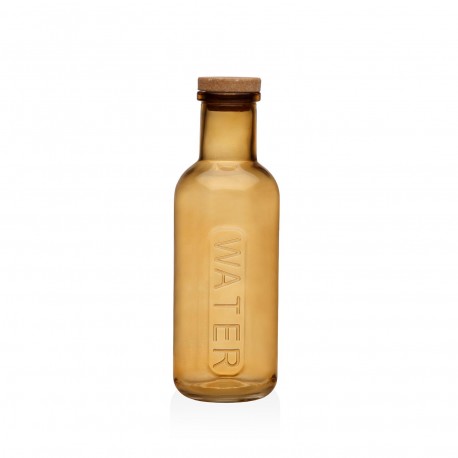BOUTEILLE VERRE AMBRE AVEC LIÈGE