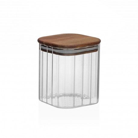 MOYEN BOCAL VERRE COUVERCLE ACACIA