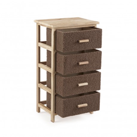 COMMODE 4 TIROIRS MARRON