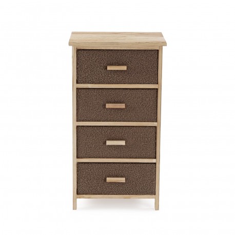 COMMODE 4 TIROIRS MARRON