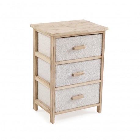 COMMODE 3 TIROIRS BEIGE