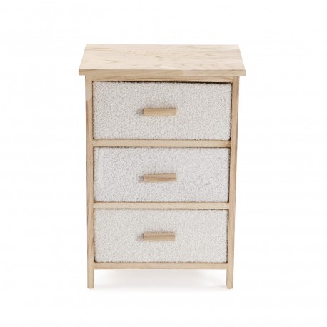 COMMODE 3 TIROIRS BEIGE