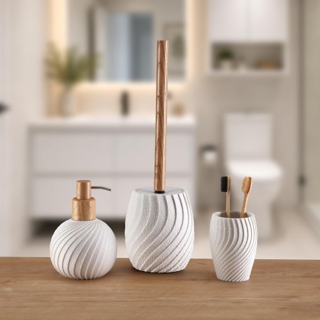 PORTE-BROSSE À DENTS SPIRALE BLANC