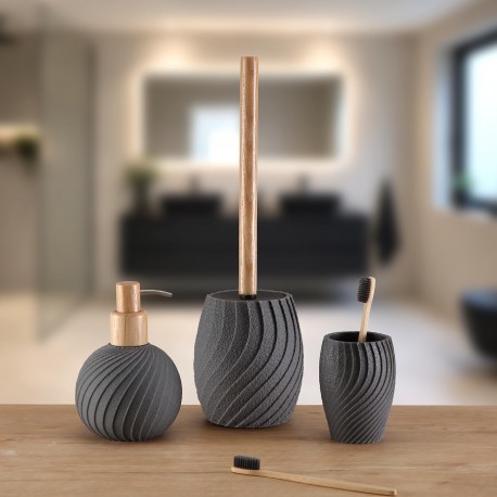 PORTE-BROSSE À DENTS SPIRALE GRIS