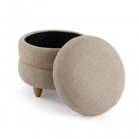 POUF RANGEMENT BEIGE "SIRO"