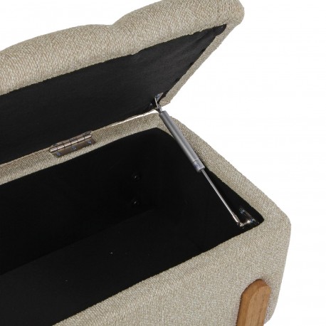 BANC DE LIT TAPISSÉ AVEC RANGEMENT BEIGE