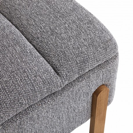 BANC DE LIT TAPISSÉ AVEC RANGEMENT GRIS CLAIR