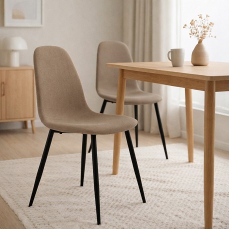 CHAISE DE SALLE À MANGER NORA CAMEL