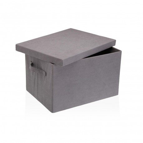 PANIER RECTANGULAIRE COUVERCLE GRIS CLAIR