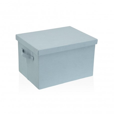 PANIER RECTANGULAIRE AVEC COUVERCLE PLIABLE BLEU