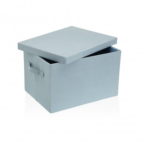 PANIER RECTANGULAIRE AVEC COUVERCLE PLIABLE BLEU