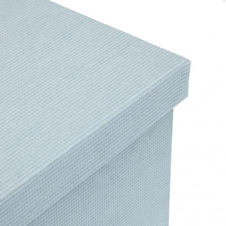 PANIER RECTANGULAIRE AVEC COUVERCLE PLIABLE BLEU