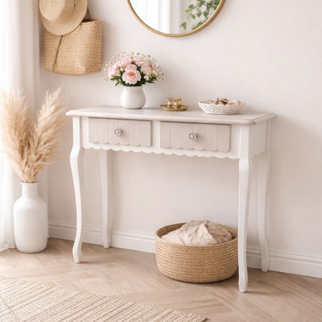 CONSOLE 2 TIROIRS AMÉLIE 90 CM