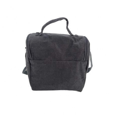 SAC ISOTHERME COZY EN VELOURS GRIS