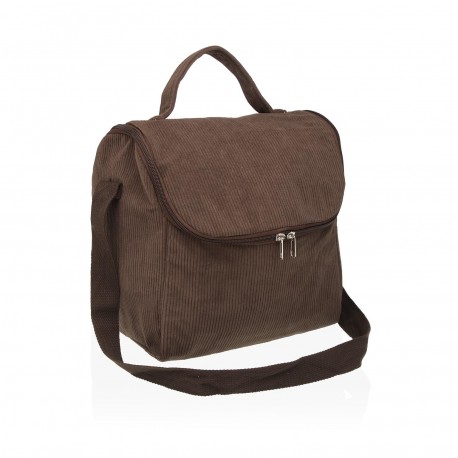 SAC ISOTHERME COZY EN VELOURS MARRON