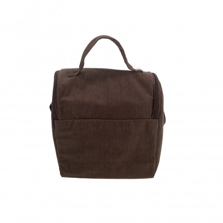 SAC ISOTHERME COZY EN VELOURS MARRON