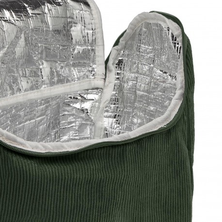 SAC ISOTHERME COZY EN VELOURS VERT