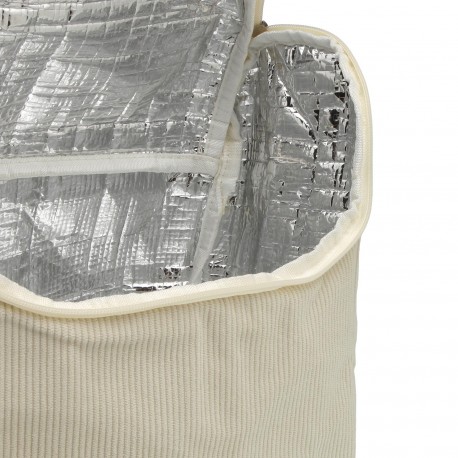 SAC ISOTHERME COZY EN VELOURS BEIGE