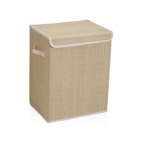 PANIER LINGE PLIABLE BORDURE BLANCHE