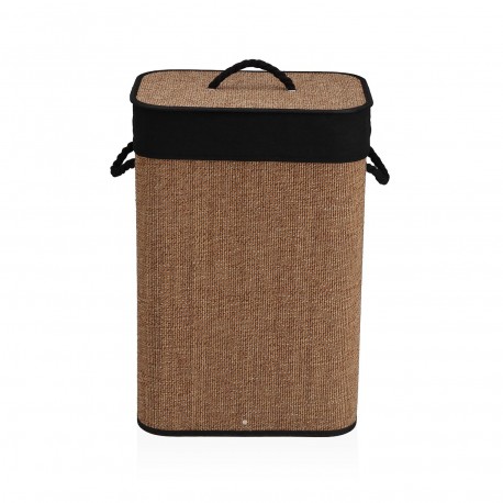 PANIER LINGE PLIABLE BORDURE NOIRE