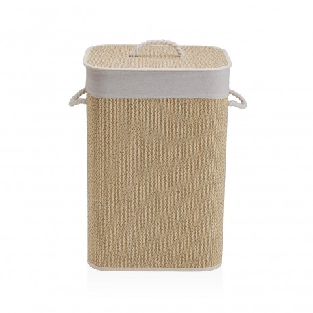 PANIER LINGE PLIABLE BORDURE BLANCHE