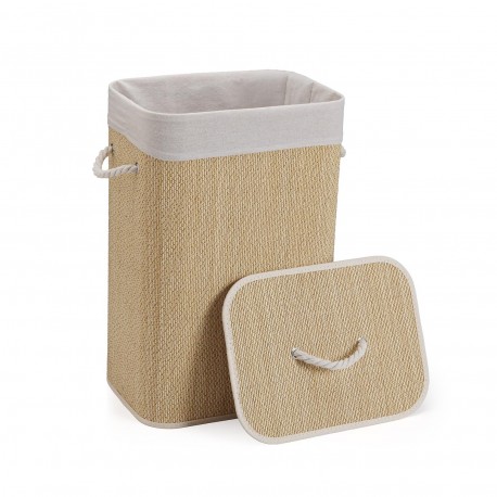 PANIER LINGE PLIABLE BORDURE BLANCHE