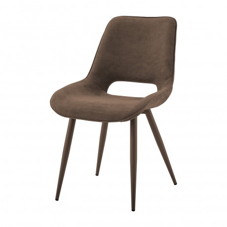 CHAISE TAPISSÉE NILO MARRON