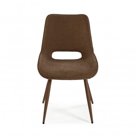 CHAISE TAPISSÉE NILO MARRON