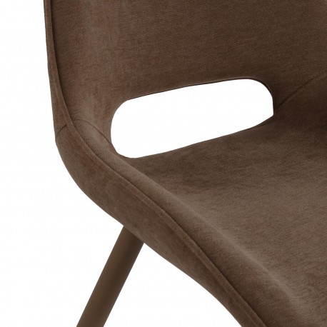 CHAISE TAPISSÉE NILO MARRON