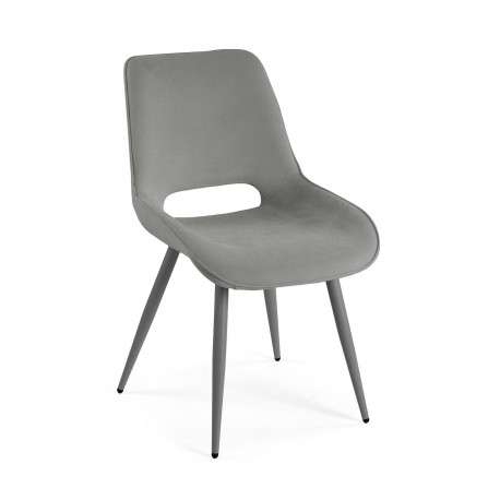 CHAISE TAPISSÉE NILO GRISE