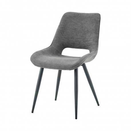 CHAISE TAPISSÉE NILO GRISE