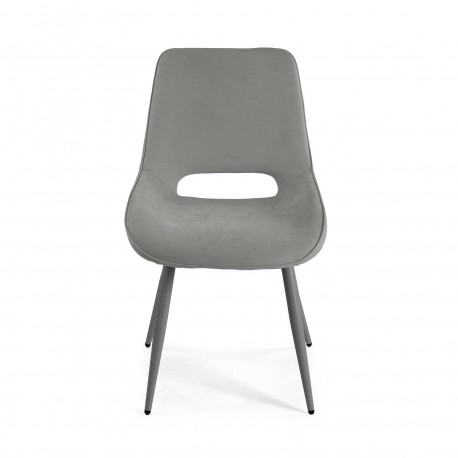 CHAISE TAPISSÉE NILO GRISE