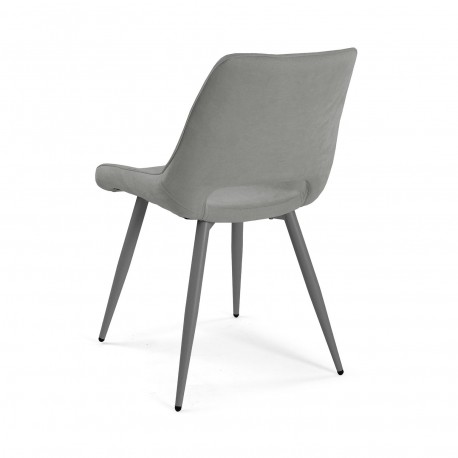 CHAISE TAPISSÉE NILO GRISE