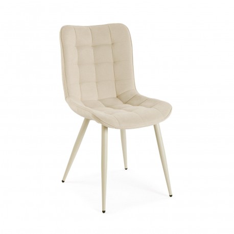CHAISE TAPISSÉE RENO BLANCHE