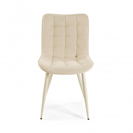 CHAISE TAPISSÉE RENO BLANCHE