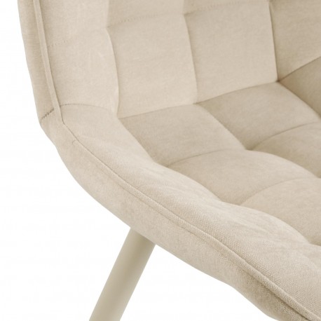 CHAISE TAPISSÉE RENO BLANCHE