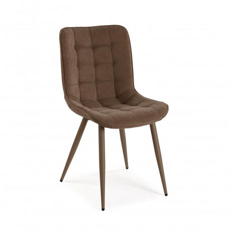 CHAISE TAPISSÉE RENO MARRON