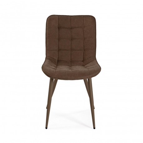 CHAISE TAPISSÉE RENO MARRON