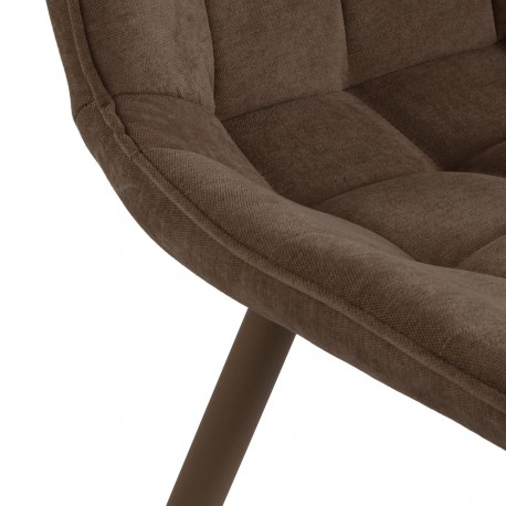 CHAISE TAPISSÉE RENO MARRON