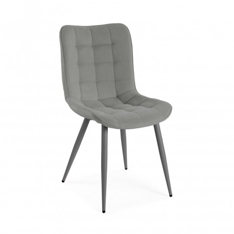 CHAISE TAPISSÉE RENO GRISE