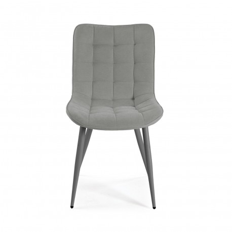 CHAISE TAPISSÉE RENO GRISE